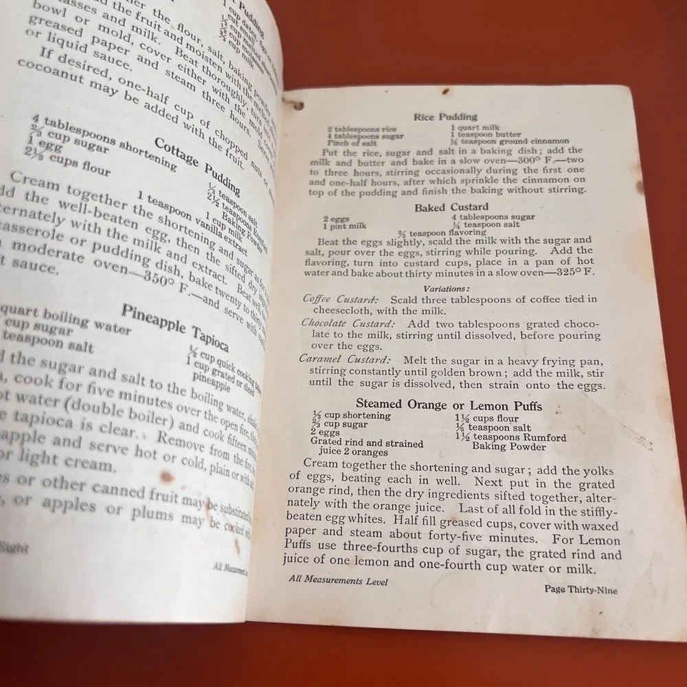 Vintage Rumford Common Sense Cook Book Lily Haxworth Wallace Antique Recipe Book